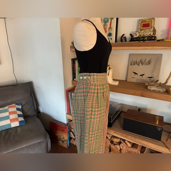 NWT Rujuta Sheth Taylor Pant Hudson Stripe Half Plaid sold out online wide leg - Picture 8 of 13